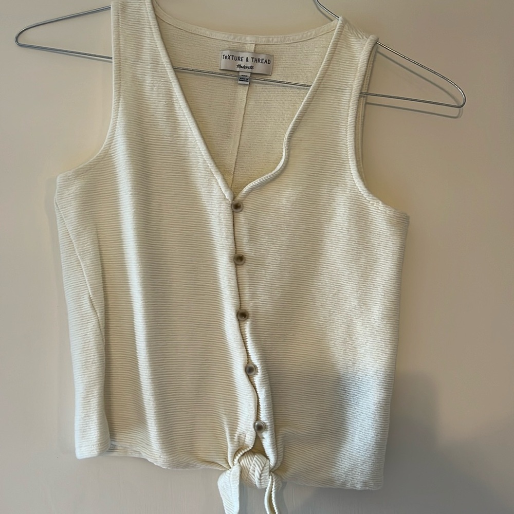 Madewell crop tie front xxs